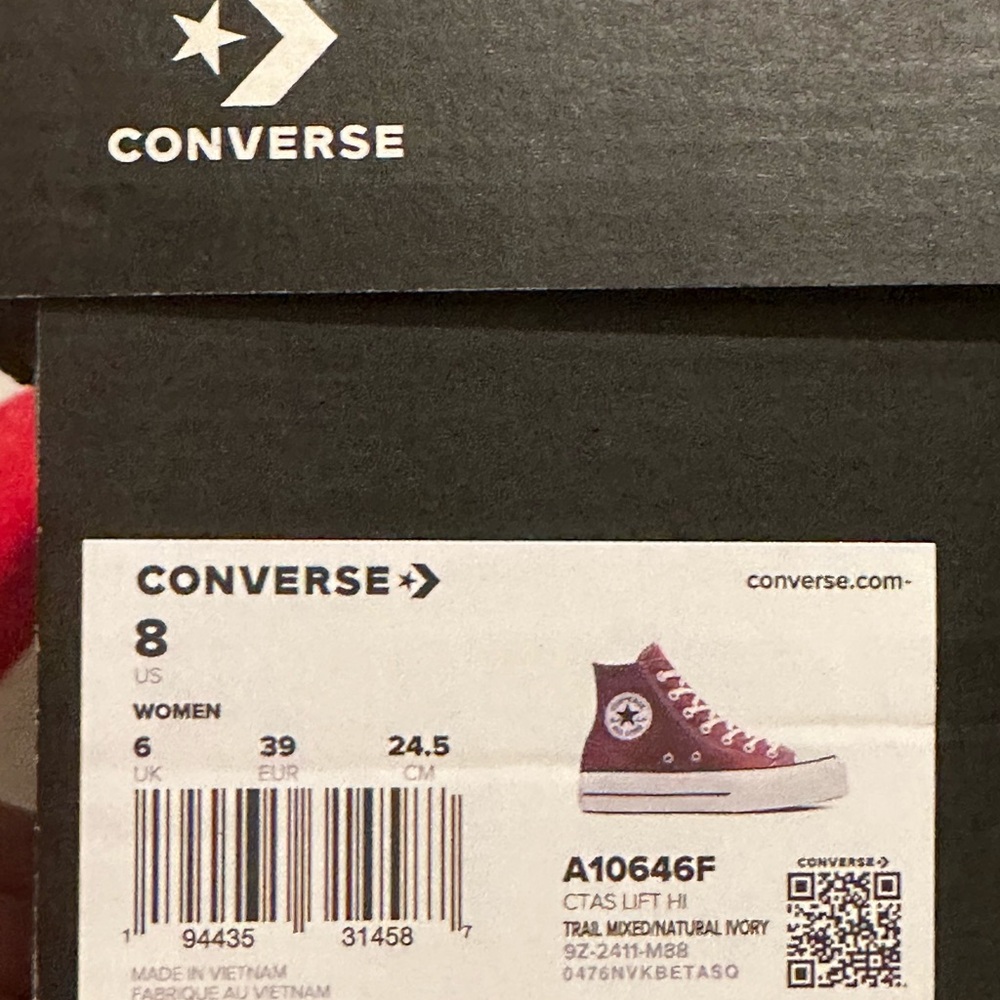 New Converse Chuck Taylor All Star Lift Platform Canvas Trail MixedNatural Ivory - Picture 14 of 14